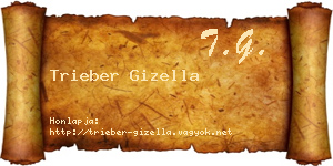 Trieber Gizella névjegykártya